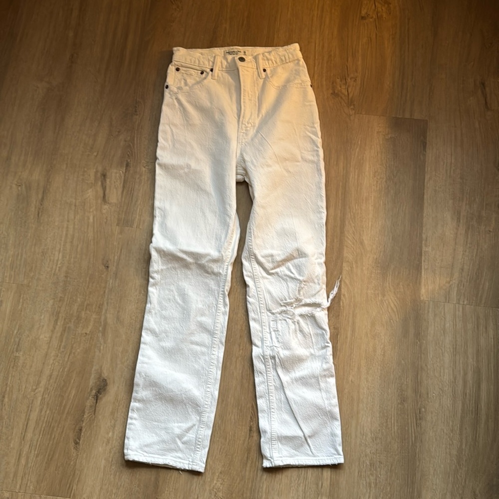 Abercrombie Ankle Straight Ultra High Rise Jeans